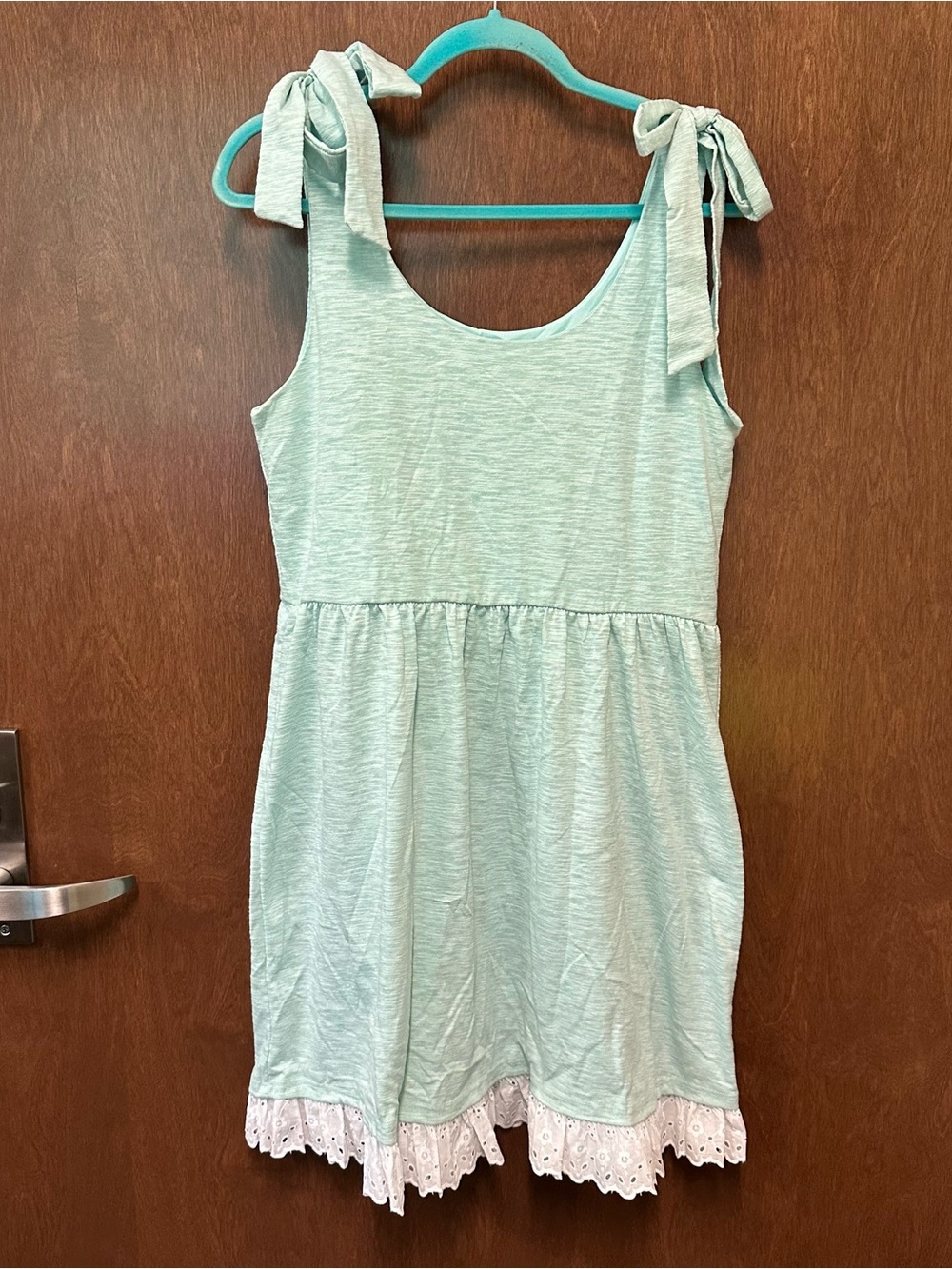 Altar’d State Tie Shoulder Scoop Neck Ruffle Hem Dress Size M
